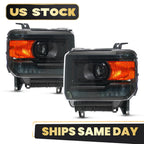 LED DRL Headlights for GMC Sierra 1500 2500HD 3500HD (2014–2018)