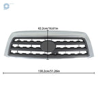Chrome Shell + Gray Insert Front Bumper Upper Grille for Toyota Sequoia (2008–2016)