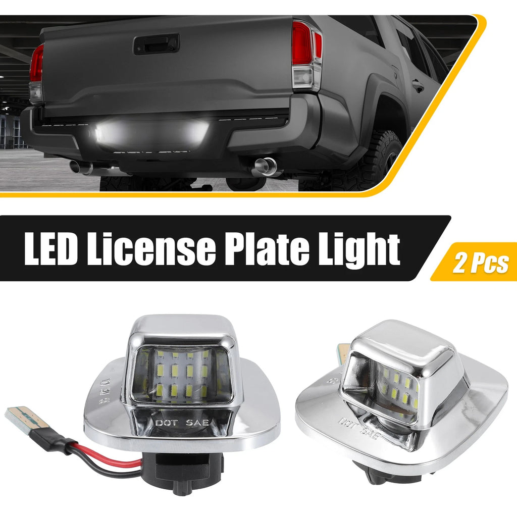2X LED License Plate Light Lamp Assembly for Chevy C1500 C2500 (1990–1999)