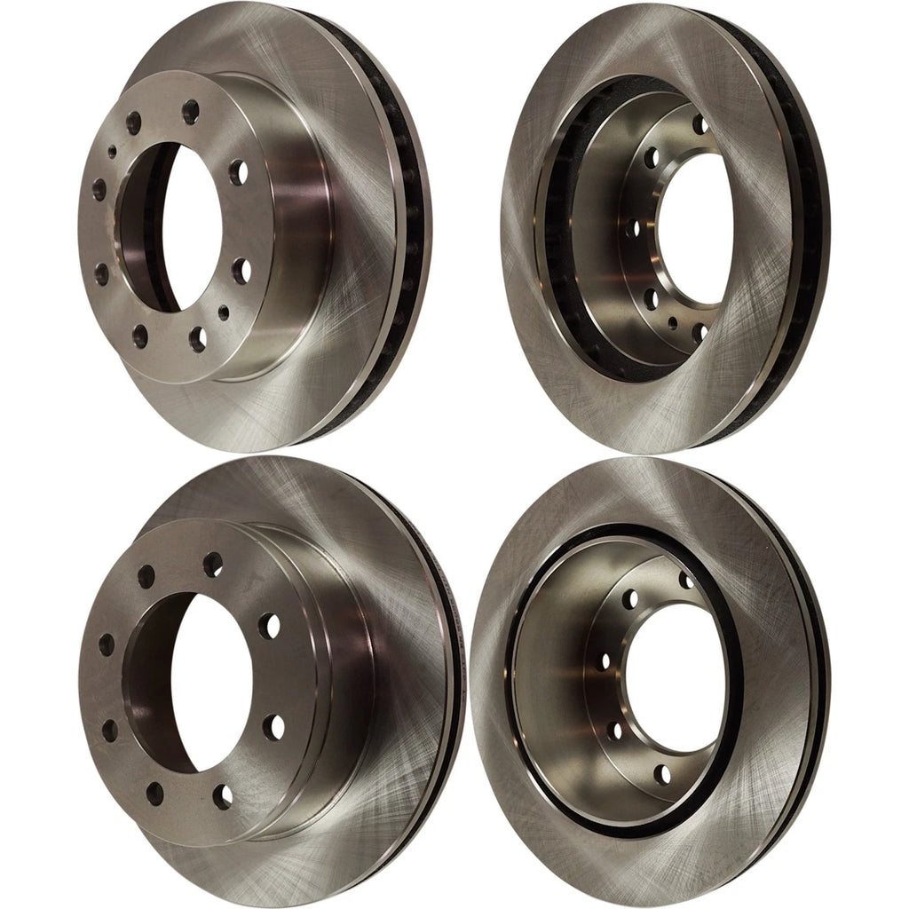 Set of 2 Front & Rear Brake Disc Rotors for Chevy Express Van 2500