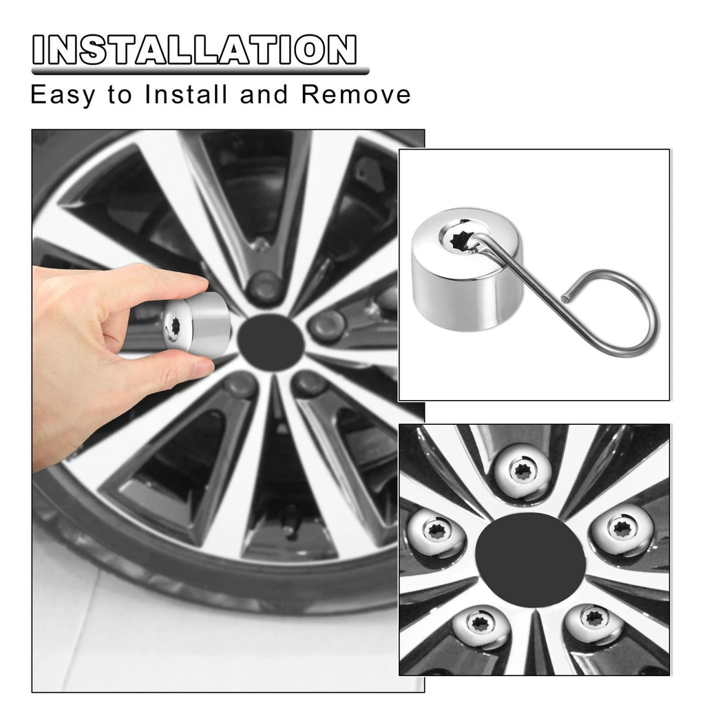 20pcs Wheel Lock Lug Nut Caps with Tool Set for Volkswagen 