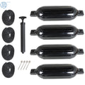 Set of 4 Ribbed Vinyl Boat Fender Bumpers 6.5" X 23" Dock Shield