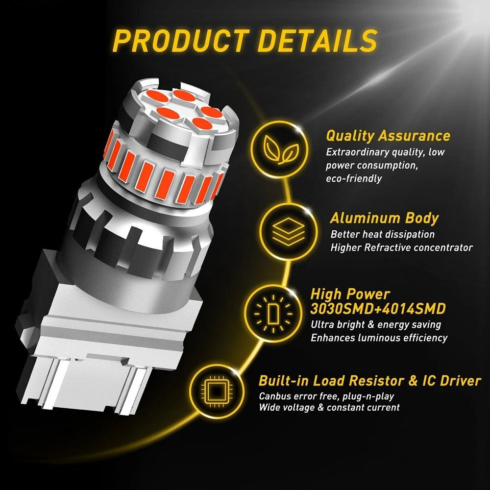 2X 3157 LED Brake Tail Stop Light Bulbs for