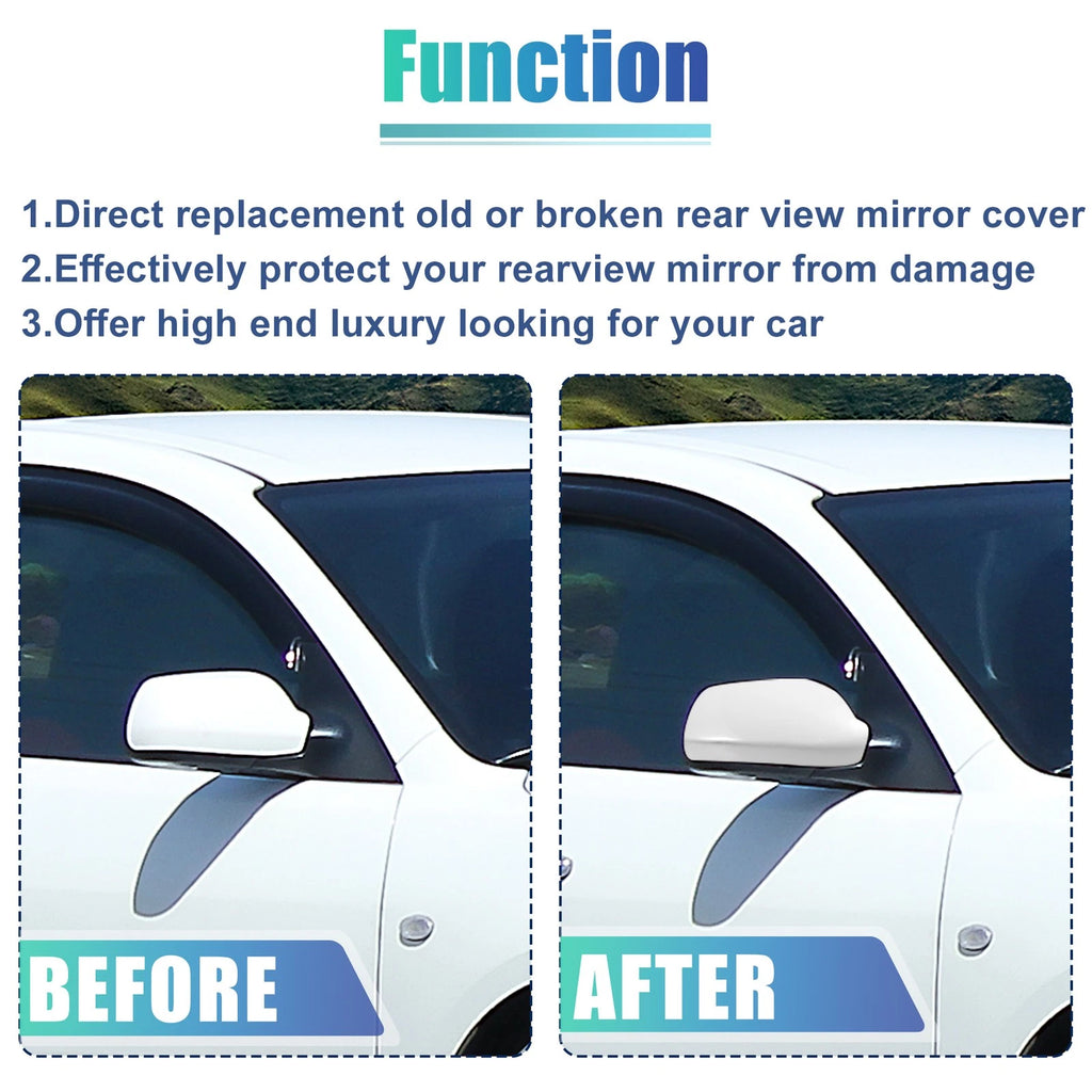 Front Right View Mirror Cover Trim for Mazda 3 Axela M3 (2017–2019) White