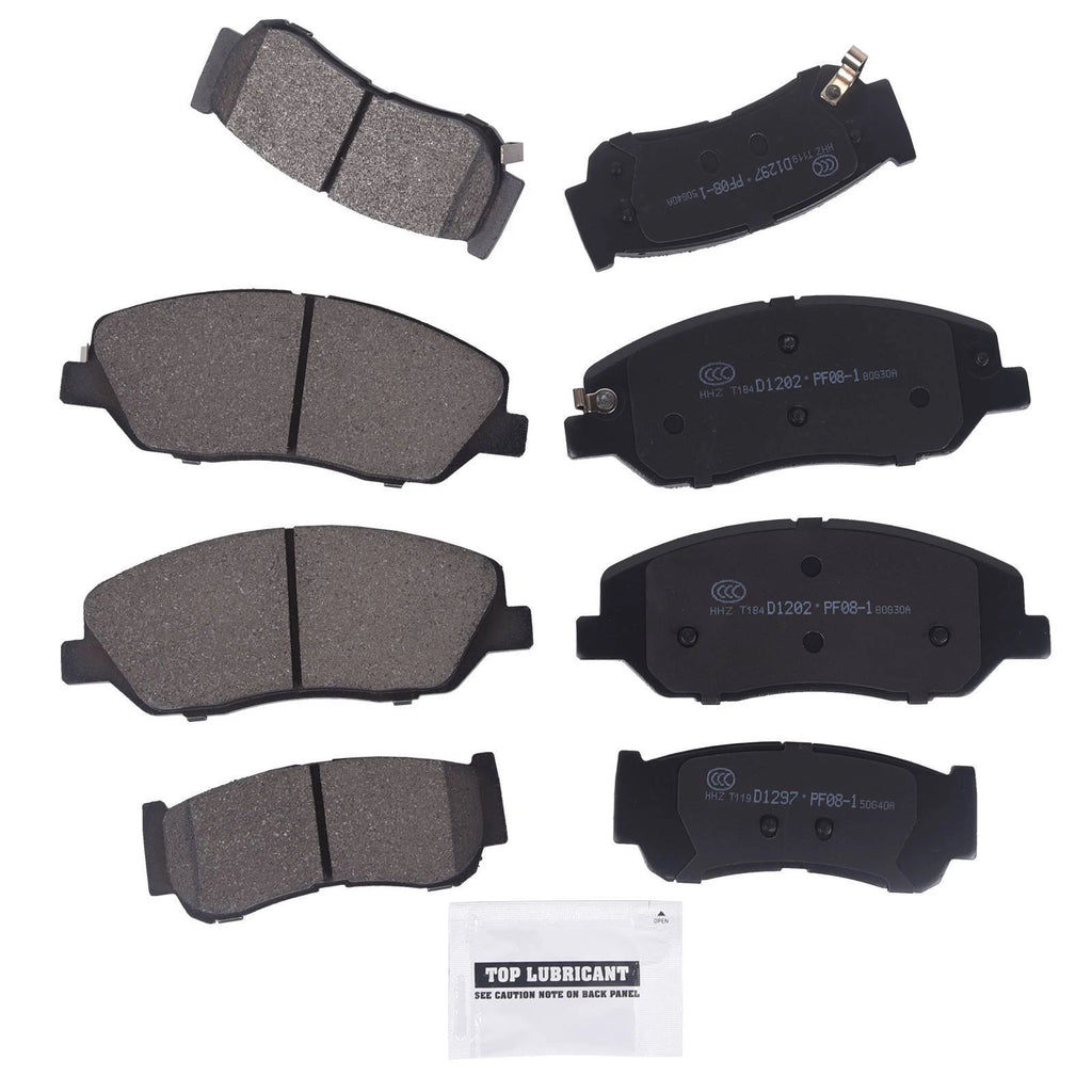 Set of 4 Ceramic Brake Pads for Hyundai Santa Fe (2007–2009)