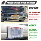 License Plate Cover Shield Holder Guard for Standard US Plates (Fit US)