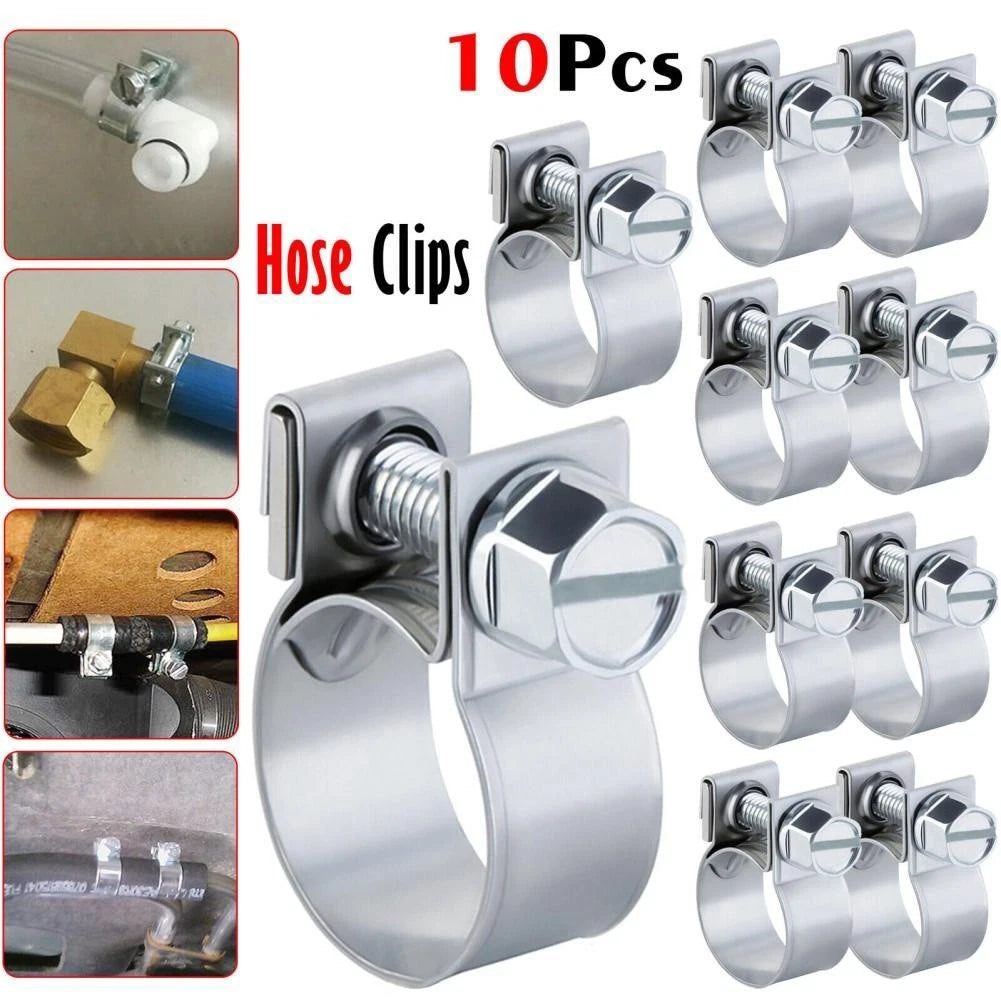 Set of 4 Mini Hose Clips for Fuel Line Clamps (Petrol/Diesel)