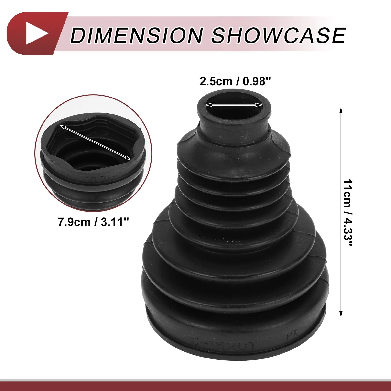 Inner CV Joint Boot Kit with Clamps for BMW 320i (2013–2018) - 31607570270