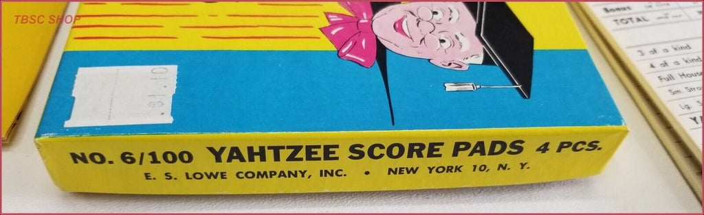 Vintage Yahtzee Game Box #950 for E.S. Lowe Co. (1956)