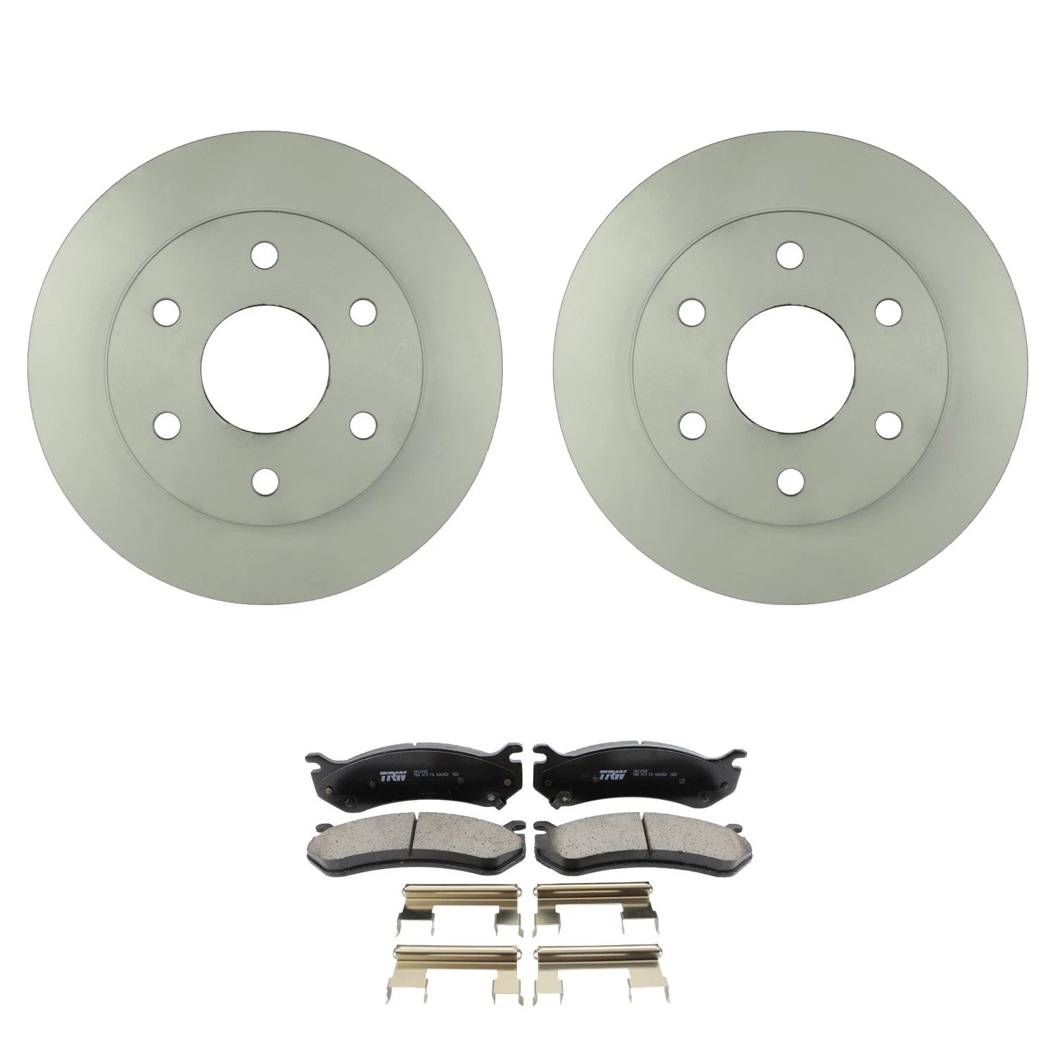 Bosch QuietCast Front Rotor & TRW Pro Ceramic Disc Brake Pad Kit for Yukon XL 1500 (2001–2021)