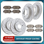 Drilled Rotors & Brake Pads for Hyundai Elantra Veloster (2014–2016)