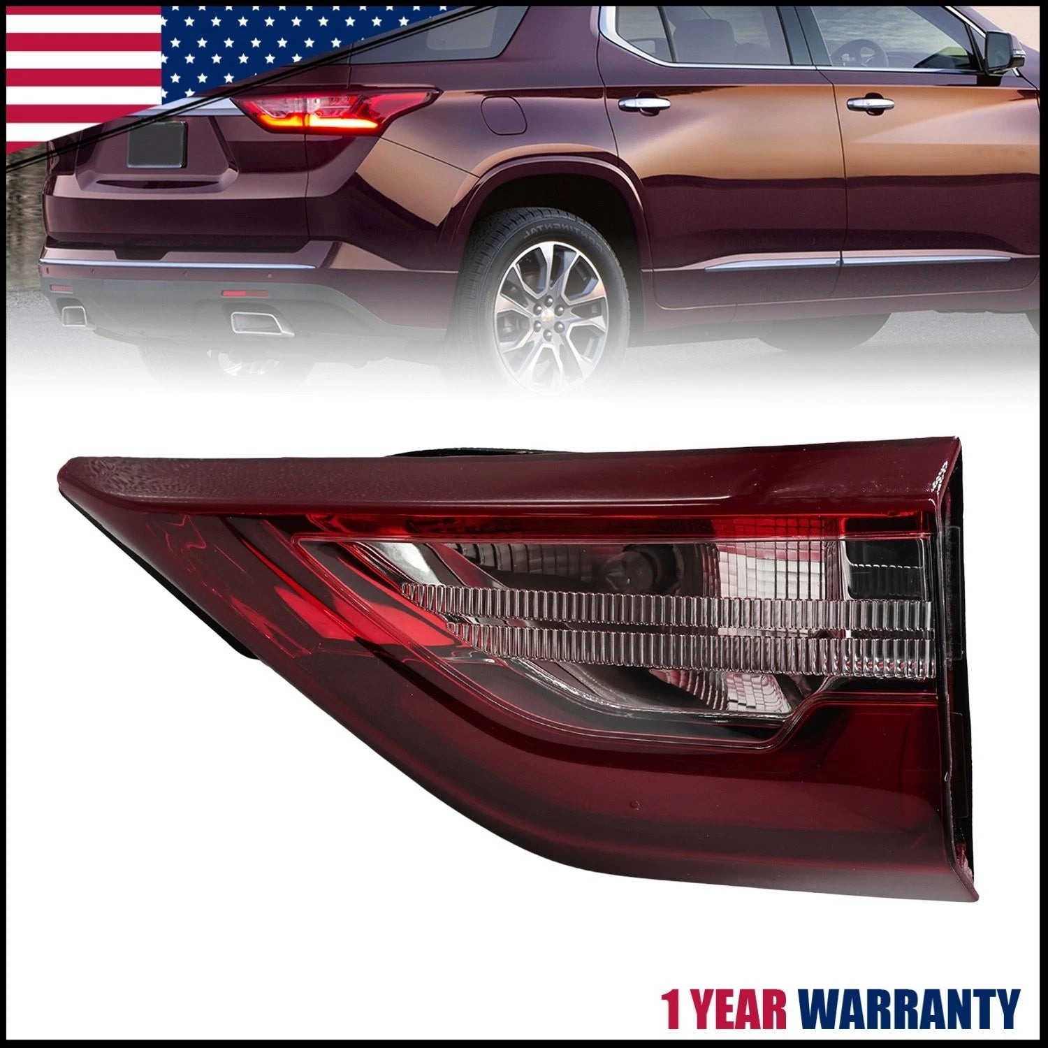 LED Rear Tail Light Brake Lamp Passenger RH for Chevy Traverse (2018–2021)