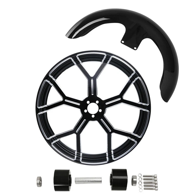 21" Front Fender Wheel Rim & Dual Disc Hub for Harley Road King (2008–2024)
