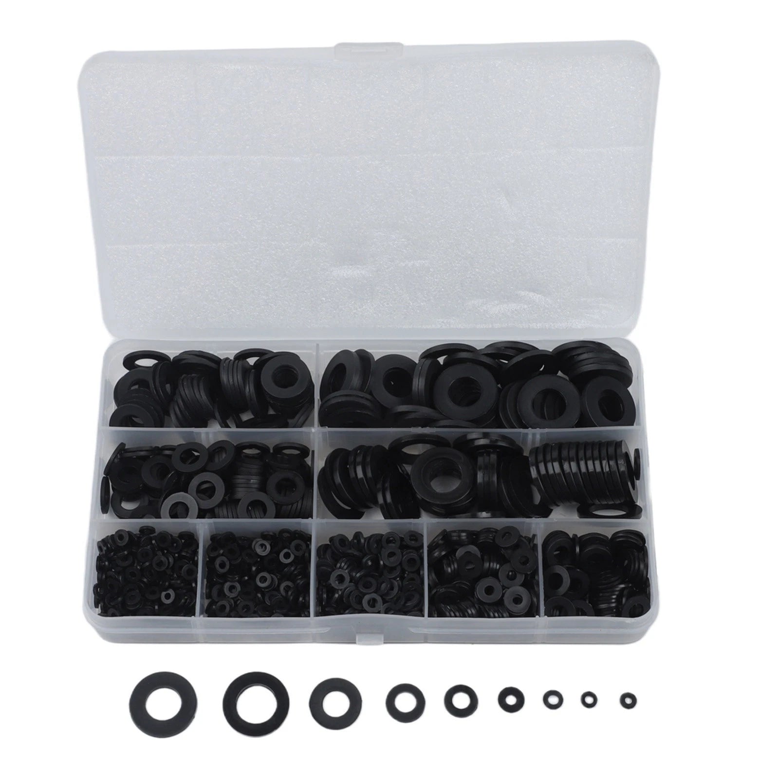 Insulating Flat Washers Set of 1200 Black Nylon for Home Industrial Use