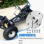 1" Bore Rear Axle Aluminum Wheel Hub w/Bolt for Go Kart (Golf Off Road)