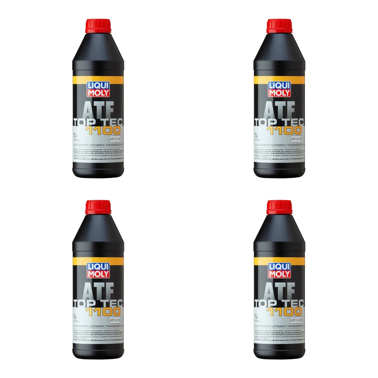 Set of 4 Liqui Moly Top Tec ATF 1100 Automatic Transmission Fluid (4L)
