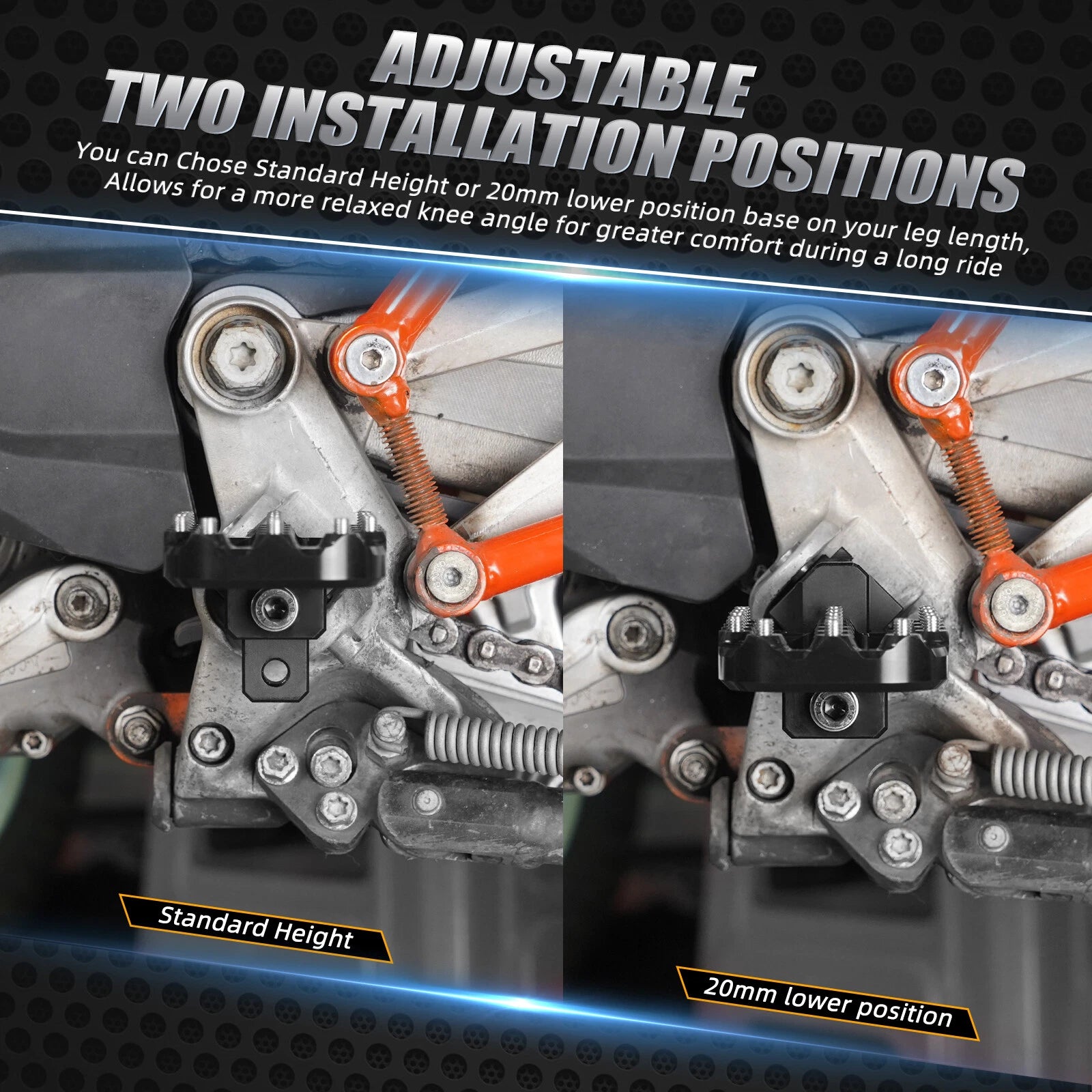 Adjustable Anodized Wider Footpeg for KTM 950 990 Adventure/Supermoto (2002–2014)