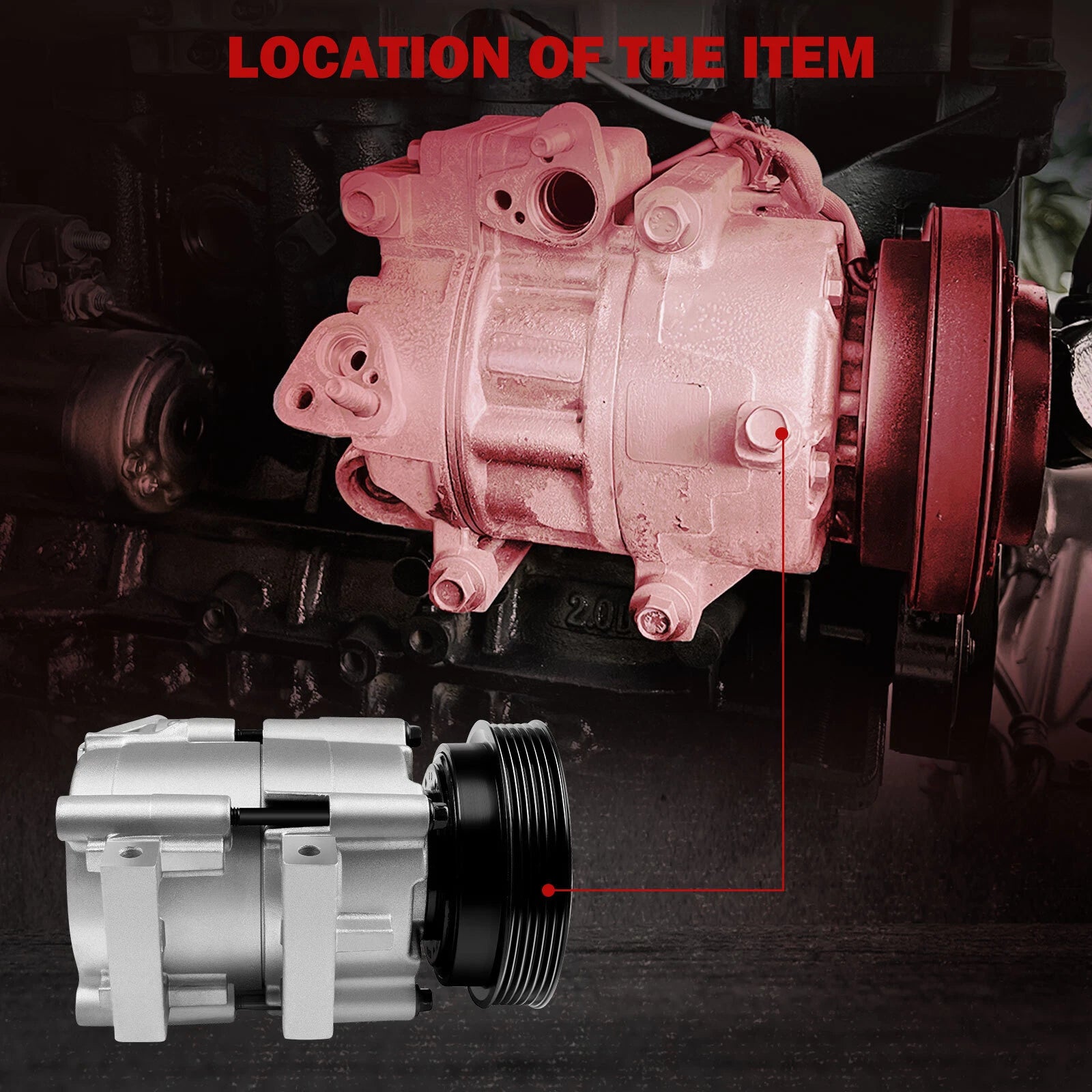 A/C Compressor for Hyundai Santa Fe (2003-2006) & Kia Amanti (2004-2006)