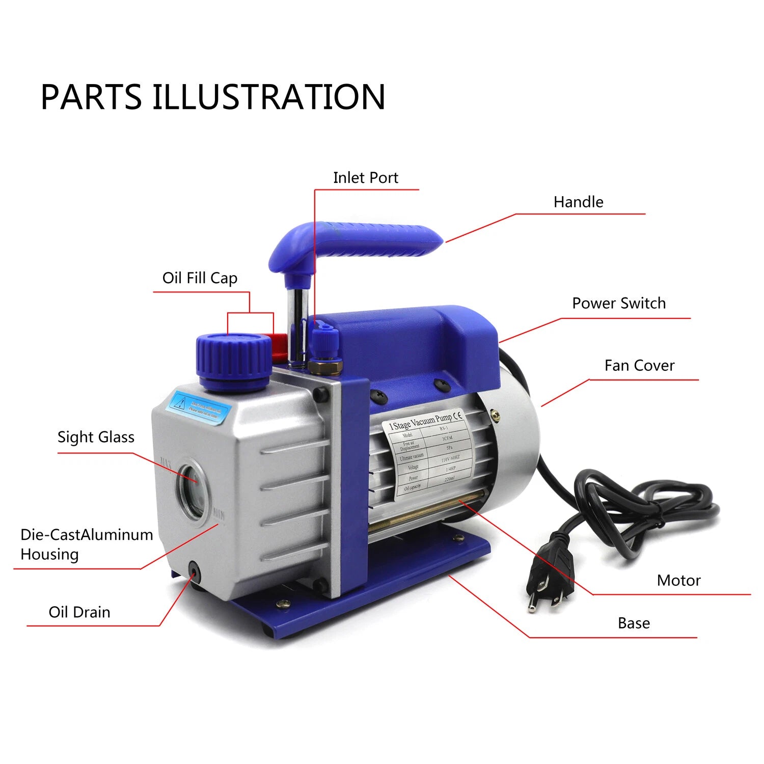 3 Gallon Vacuum Chamber Degassing Kit with 3CFM Pump for Silicone