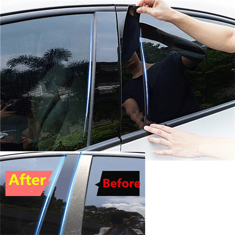 4 Pcs Gloss Black B Pillar Trim Covers for 2015-2021 Ford F150