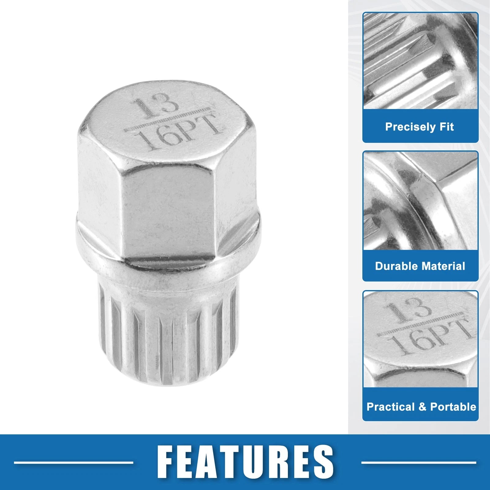 Set of 4 Wheel Screw Lock Lug Nuts for BMW (13/16Pt)