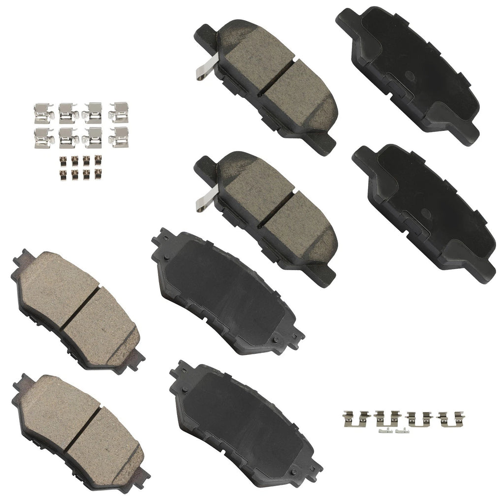 Set of 8 Ceramic Brake Pads for Mazda 3 Sport (Mexico Built)