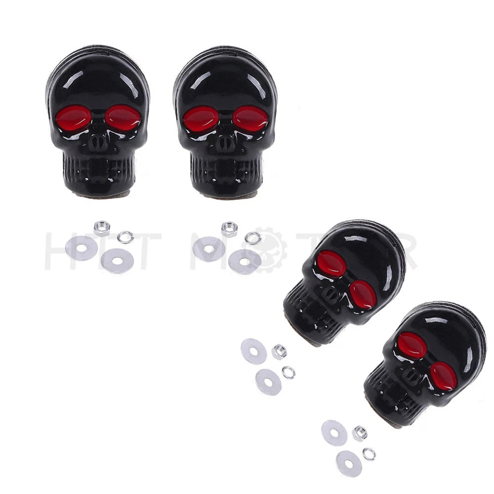 4X Skull License Plate Windshield Frame Bolts for Motorcycle