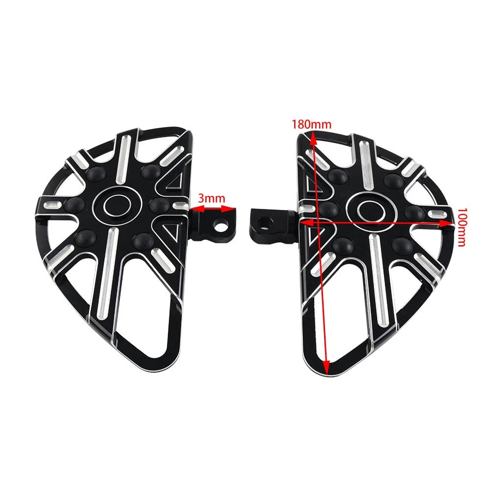Pair Rear Passenger Footrest Floorboard Chrome for Harley Touring Softail