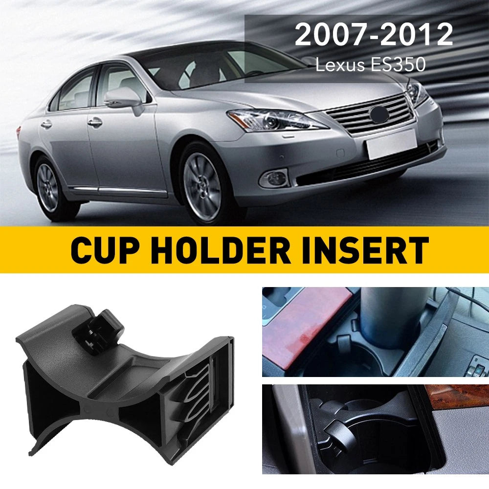Cup Holder Insert Divider for Lexus ES350 (2007–2012) Durable Black