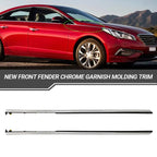 Set of 2 Chrome Fender Garnish Molding Trim for Hyundai Sonata (2015–2017)