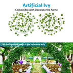 Artificial Ivy 12x2M Green Plastic Leaves for Home Decoration