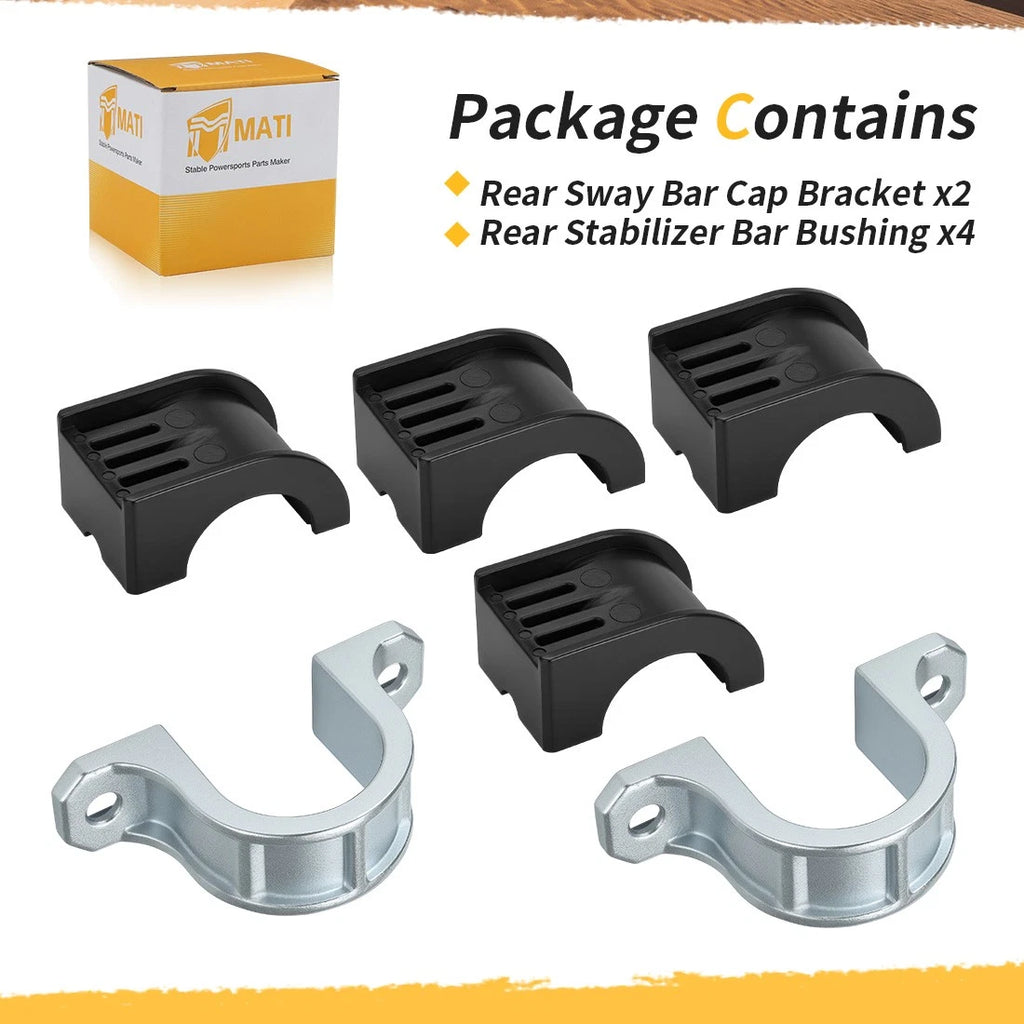 Rear Sway Bar Bushing & Cap Bracket for Polaris RZR 570 S 1000 Turbo (2011–2021)