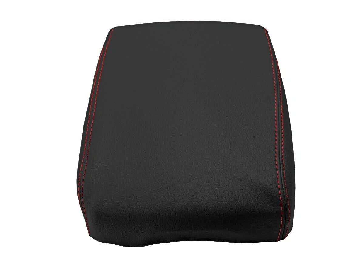 Console Lid Pull Over Cover Leather for Infiniti FX35 (2009–2012) Red Stitch