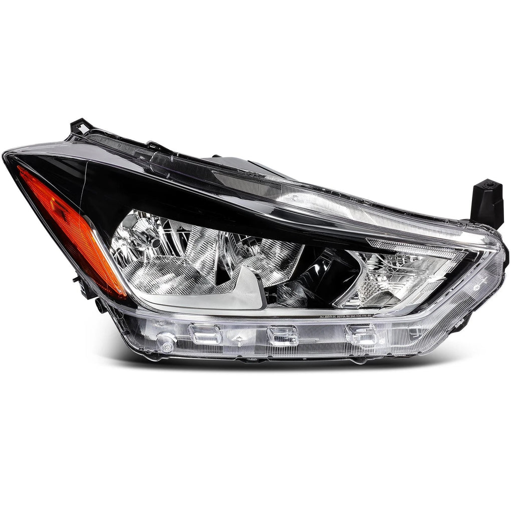 Headlight Assembly Pair for Nissan Kicks 2017–2020 Black Housing