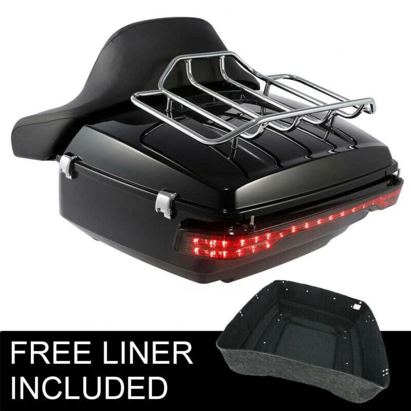 Backrest Speakers with Smoked LED Light for Harley Electra Glide (2014–2026)