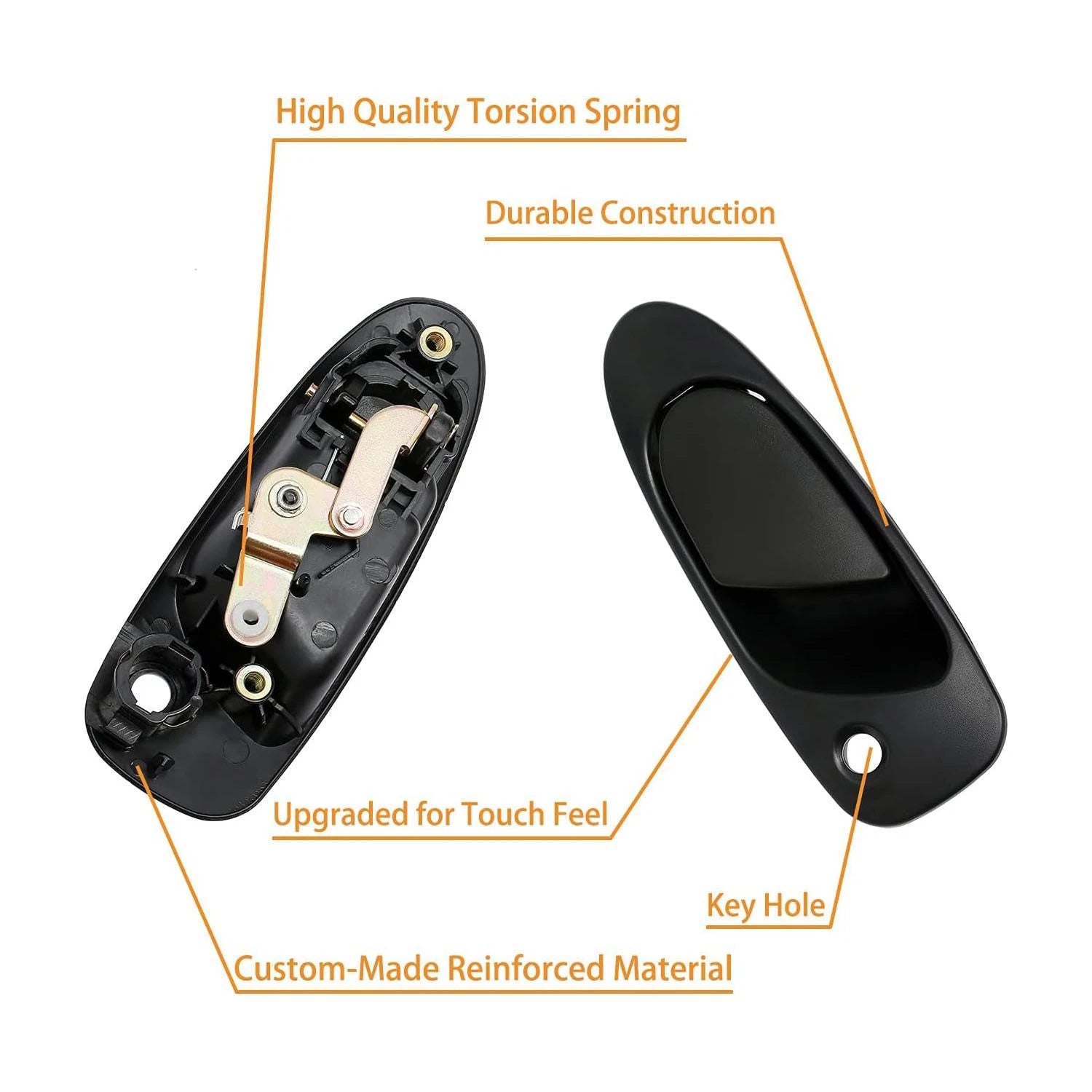2X Exterior Door Handle Kit for Honda Civic & Del Sol (1992–1997)