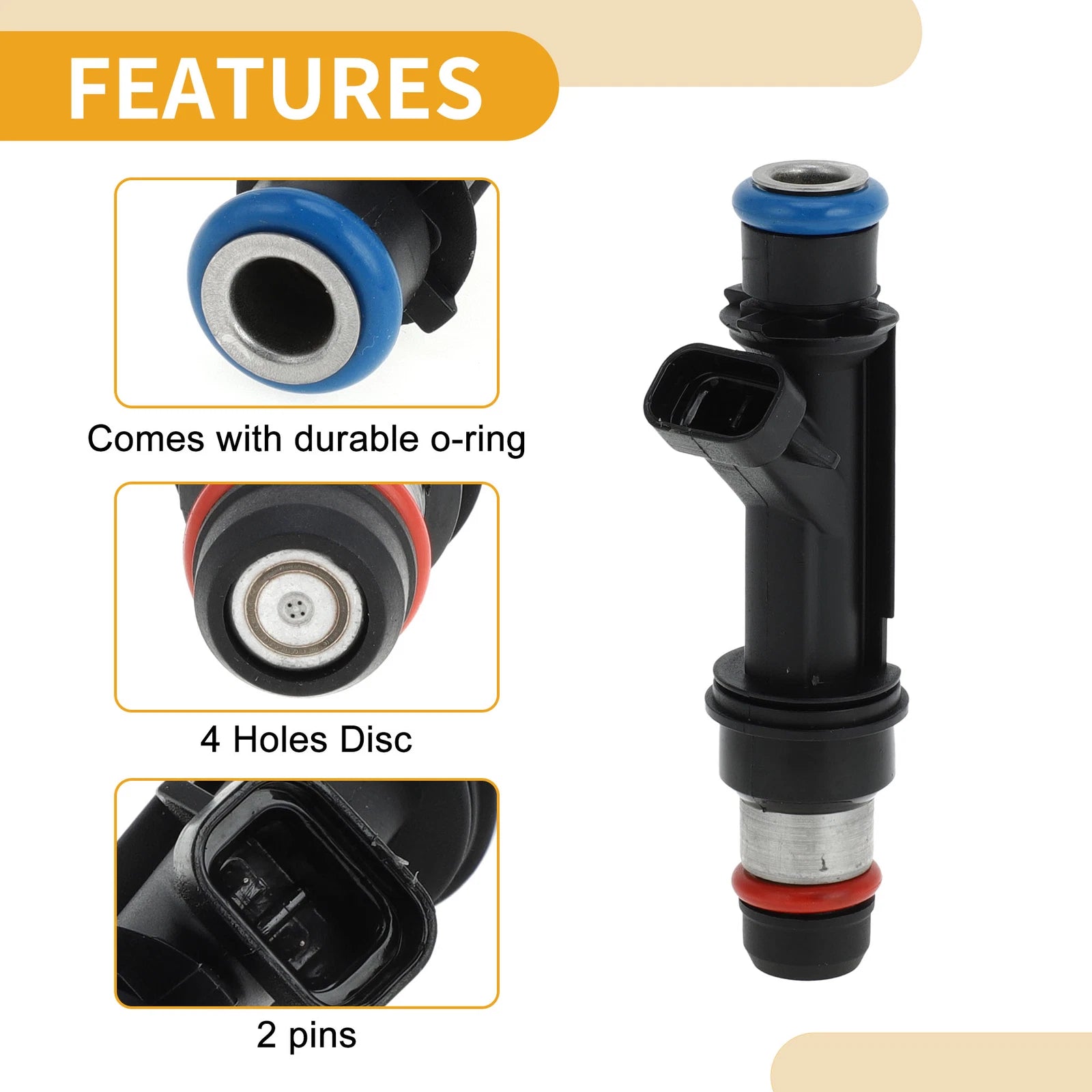 Fuel Injector No. 25322180 for Buick Century 3.1L (2001–2005) 1 Pc Black