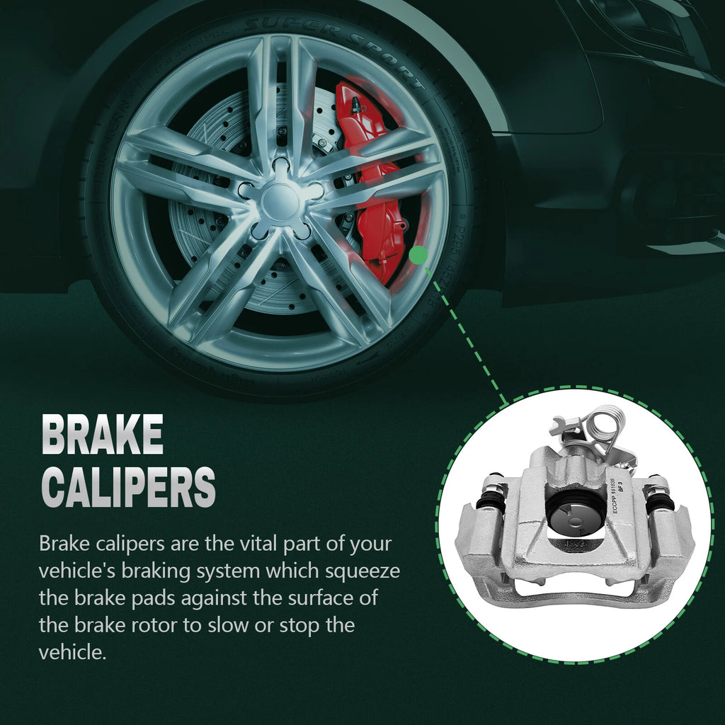 Rear Brake Calipers for Ford Flex Lincoln MKT (2010–2014)