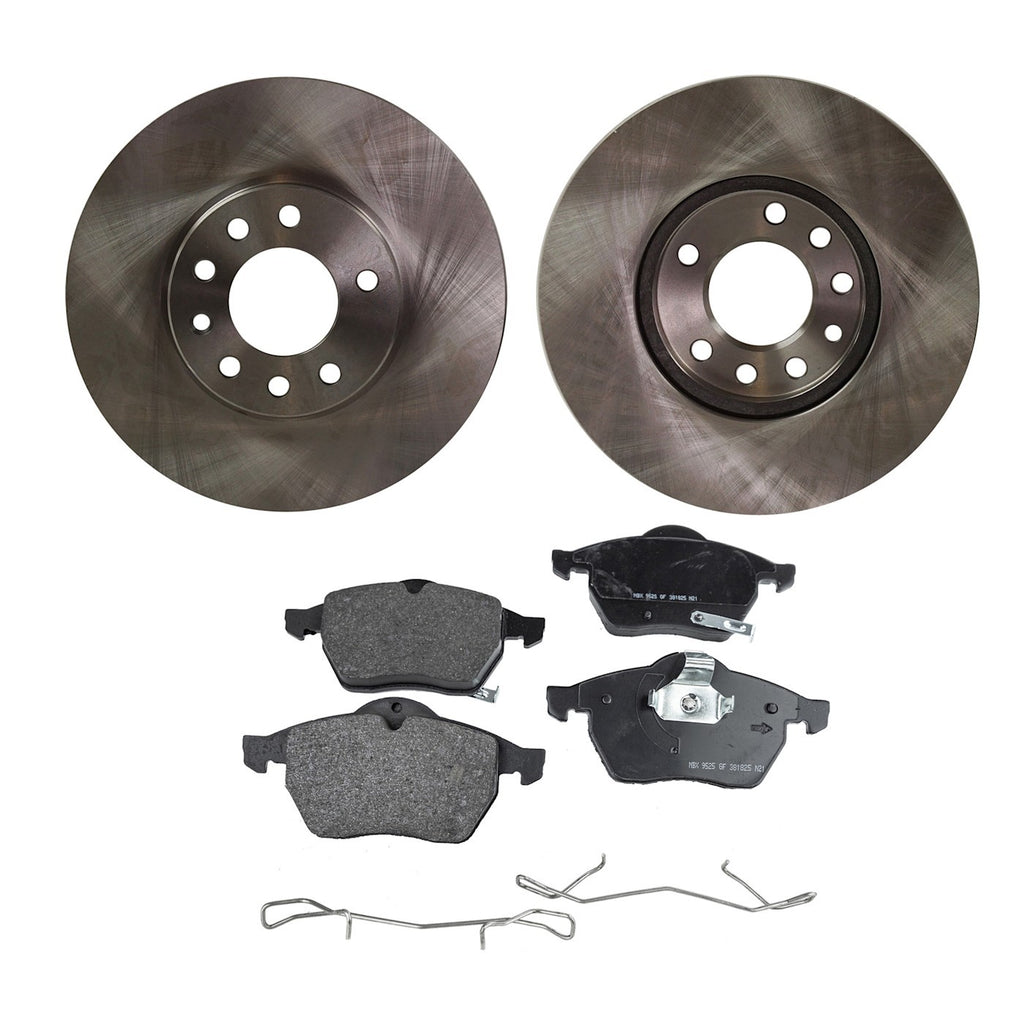 Brake Disc Rotors and Pads Kit for Saturn L300, Saab 9-3