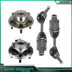 Set of 2 Front CV Axle Shaft + Wheel Hub Bearing for Dodge Ram 1500 (2006–2008)