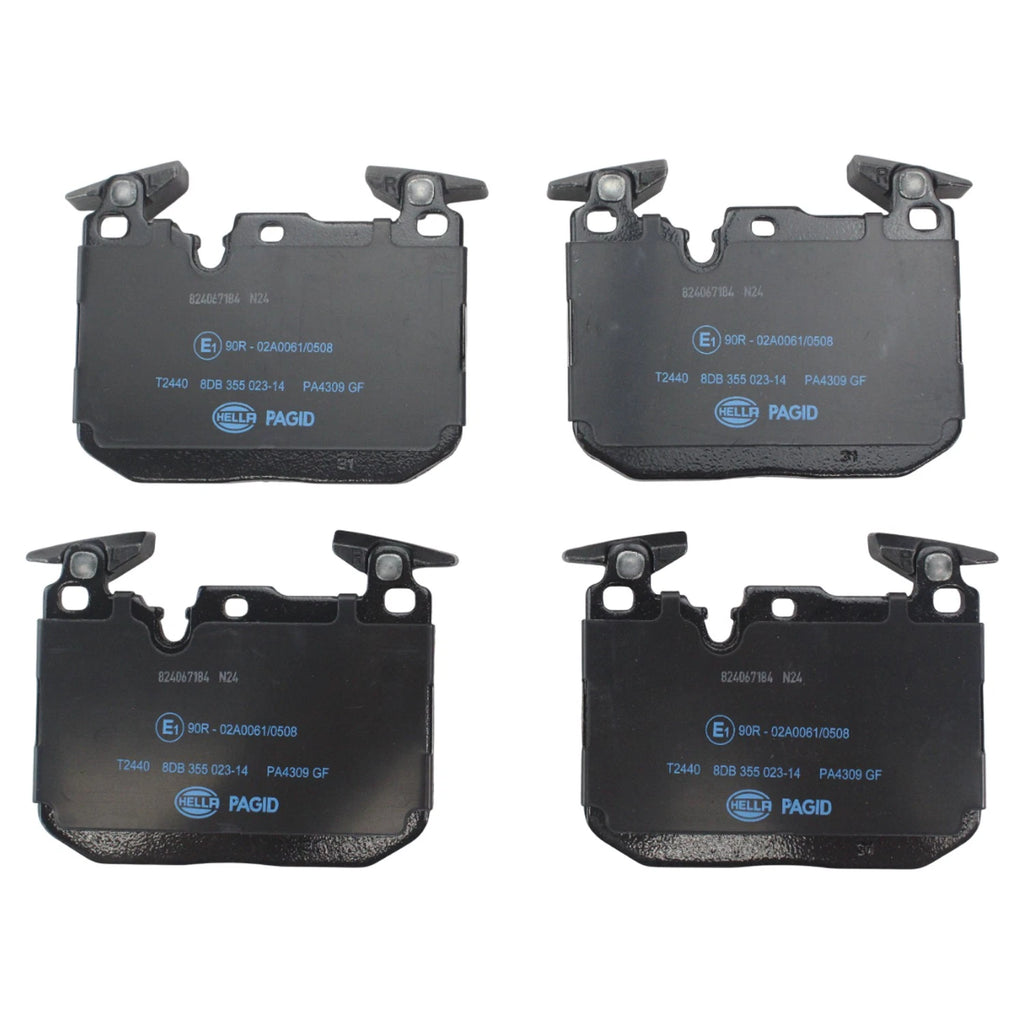 Set of 4 Hella Front Low-Met Disc Brake Pads for BMW F80 M3 F83 M4 (2012–2020)