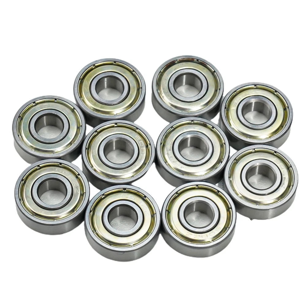 Set of 10 Skateboard Bearings 608 ZZ Steel