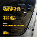 Leather Front Door Panel Covers for Honda Accord (2008–2012) Beige Tan