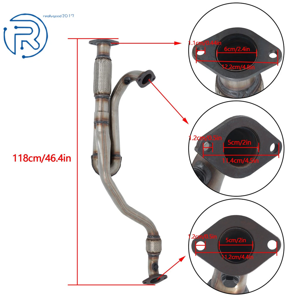 Exhaust Y Flex Pipe for Chevy Traverse GMC Acadia Buick Enclave (2009-2017)