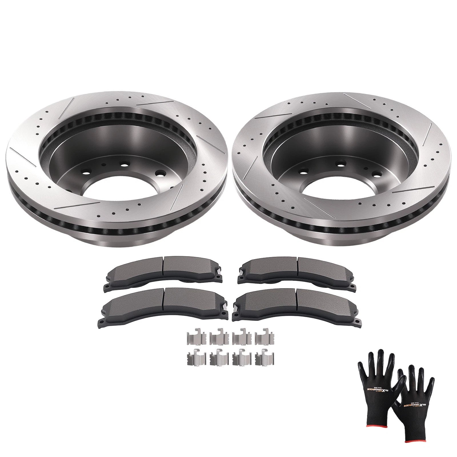 Front Brake Rotors & Pads Kit for Chevrolet Silverado 2500 HD (2011–2019)