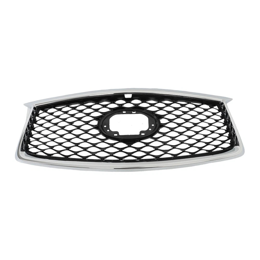 Front Upper Grille for Infiniti QX50 (2019–2023) Chrome Black with Camera Option