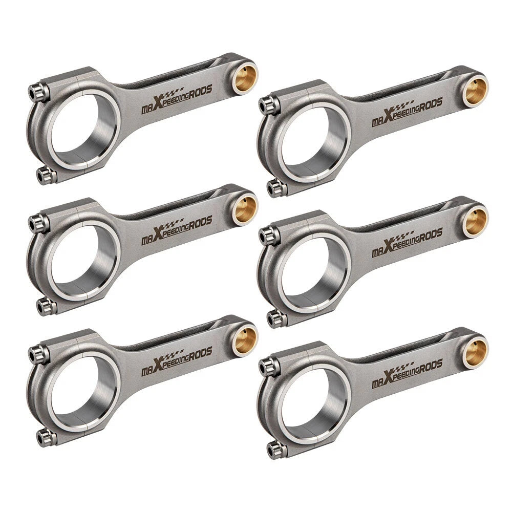 Set of 6 Forged H-Beam Connecting Rods for Audi 3.0L TFSI (2008–2019)