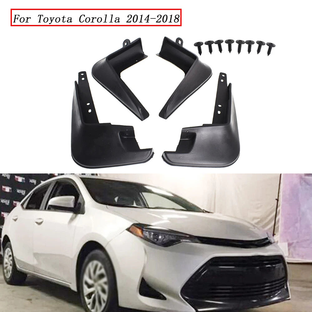 Set of 4 Mud Flaps for Toyota Corolla (2014â2018)