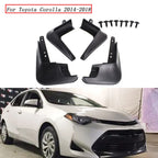 Set of 4 Mud Flaps for Toyota Corolla (2014â2018)