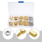 M2 5 Brass Standoff Kit with 180 Screws and Nuts for Automotive